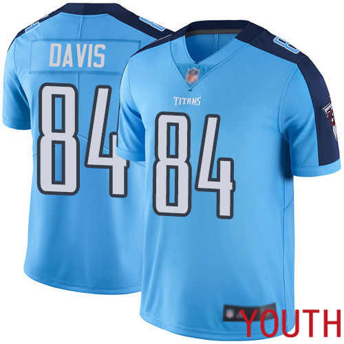 Tennessee Titans Limited Light Blue Youth Corey Davis Jersey NFL Football #84 Rush Vapor Untouchable